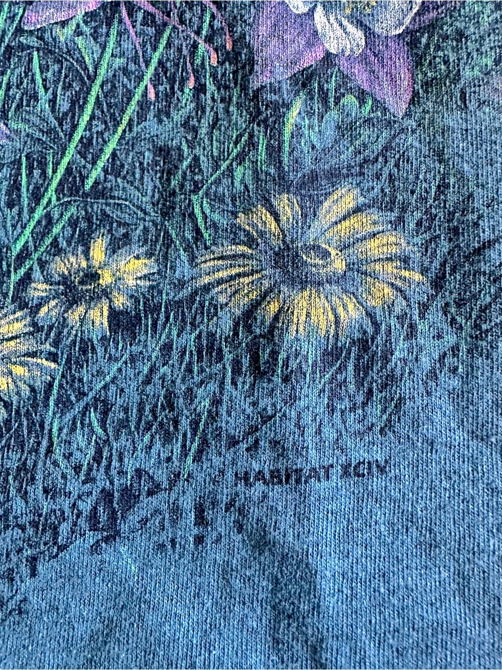 Lot of Two 90’s Vintage Women’s Top Teal Hummingbird & Floral Graphic Tee - Picture 10 of 13